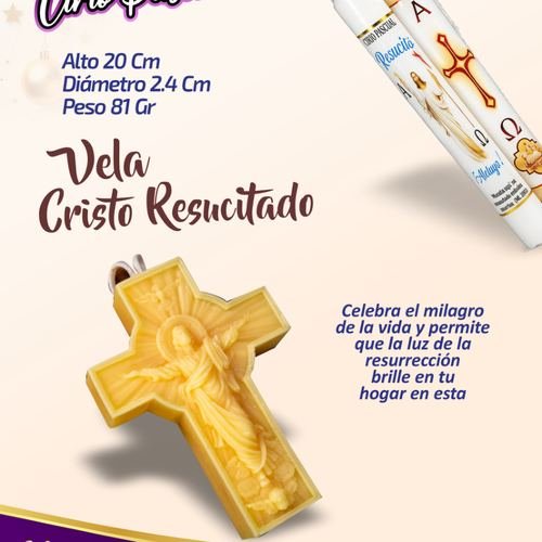 Vela Cristo Resucitado, línea Temporada San Martín