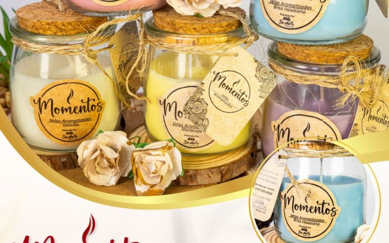 Velas aromáticas Momentos, San Martín