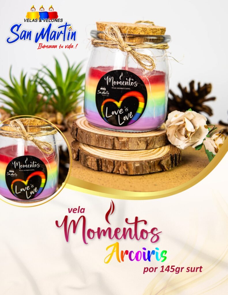 Vela MOMENTOS arcoiris
