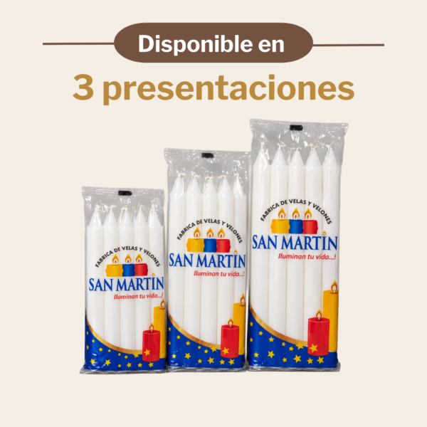 Velas troqueladas Velas y velones San Martín
